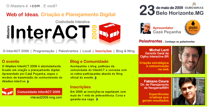 iMasters InterAct 2009 – “Web of ideas” #EUVOU
