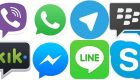 Logomarcas de aplicativos de Instant Messaging