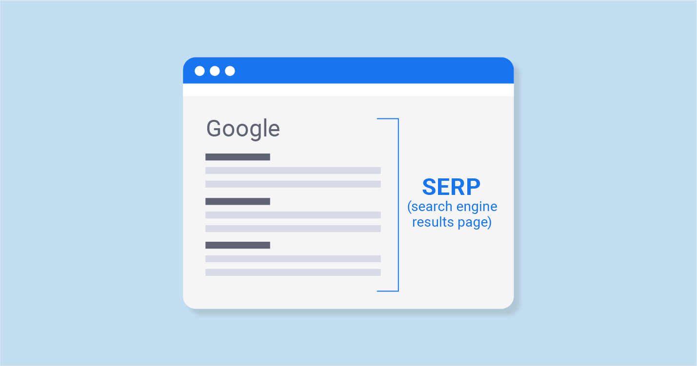 Exemplo de SERP, sigla em inglês para Search Engine Results Page